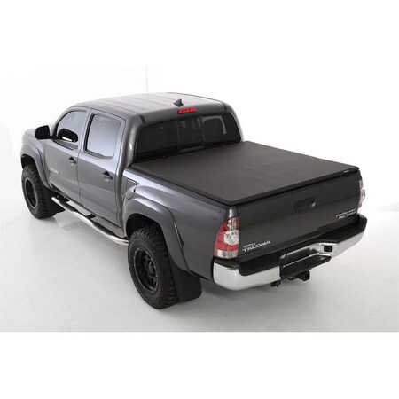 Smittybilt 1520 FORD F150 SUPER CREW 5.5FT BED SMART COVER SOFT FOLDING TONNEAU COVER; VINYL BLACK 2630031